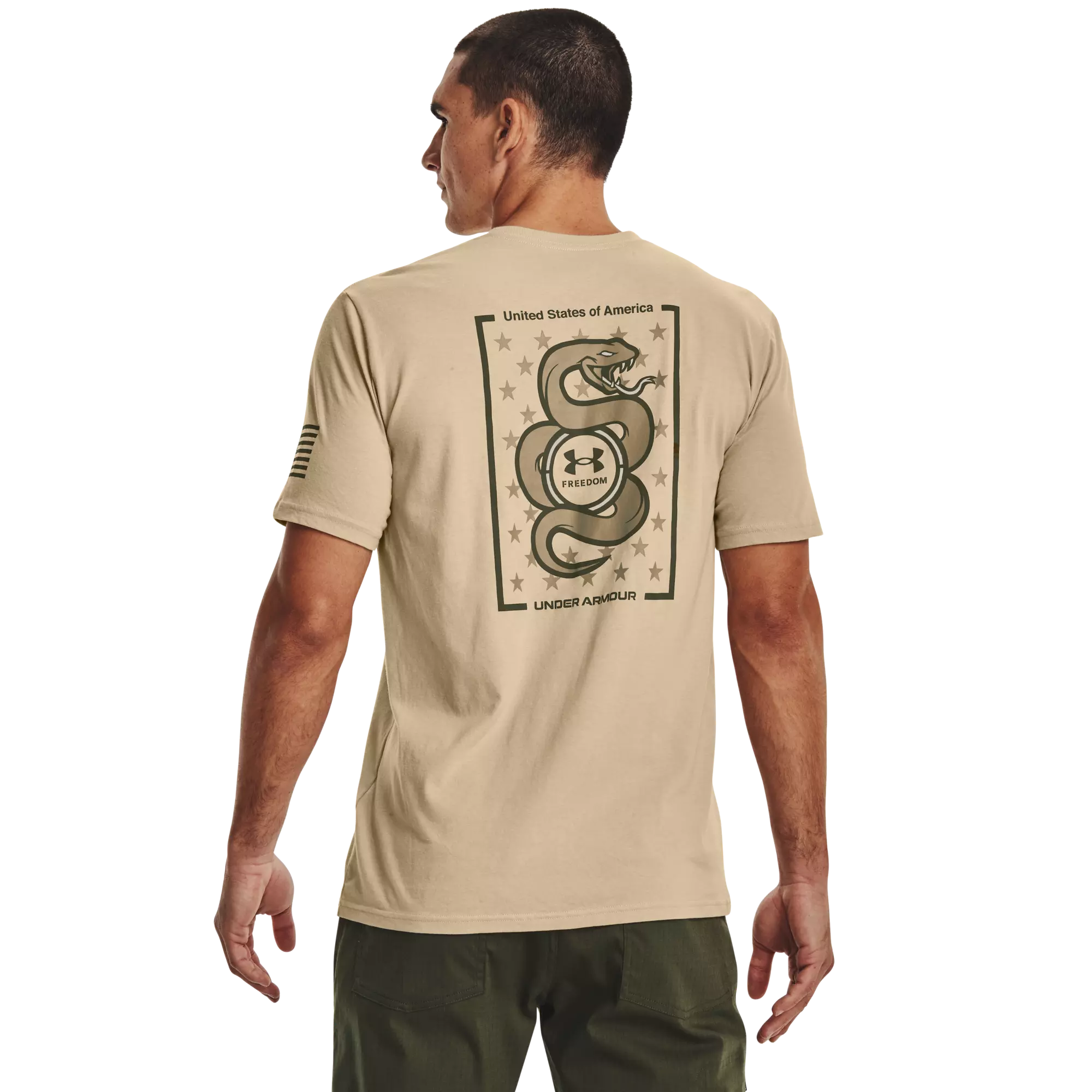 Under Armour Men's Freedom Snake Desert Tee-Tan